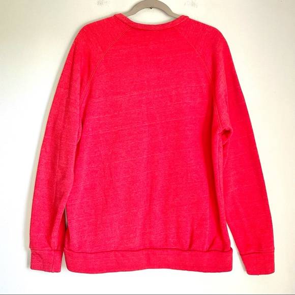 3/$25 American Flag Boston Dog Graphic Crewneck Sweatshirt Faded Red Woman’s XL - Picture 3 of 12